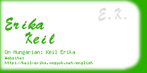 erika keil business card